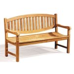 OVAL TEAK GARDEN BENCH
