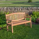OVAL TEAK GARDEN BENCH - Image 2