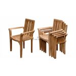 CLASSIC TEAK GARDEN STACKING CHAIR