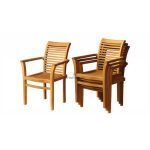 JAVA TEAK GARDEN STACKING CHAIR