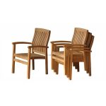 MARLEY TEAK GARDEN STACKING CHAIR