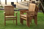 MARLEY TEAK GARDEN STACKING CHAIR - Image 2